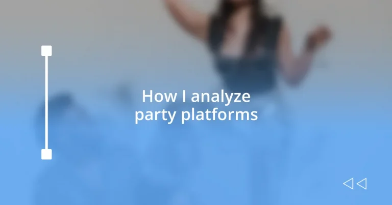 How I analyze party platforms