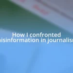 How I confronted misinformation in journalism