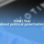 How I feel about political polarization