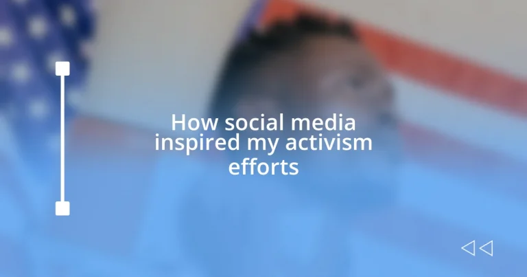 How social media inspired my activism efforts